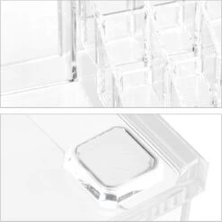 Relaxdays Make-up Organizer Klein - Stapelbaar - Sieradendoosje - Cosmetica - Opbergbox - Doorzichtig -Bekend Cosmetica Winkel 1200x1198 90