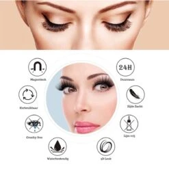 Hoge Korting - VERLUXX© - 'Quality Over Quantity' - 3D Magnetische Wimpers Incl. 1+1 GRATIS Geïoniseerde Waterproof Eyeliner & Pincet, Fake Lashes, Nepwimpers, Magnetic Lashes, Herbruikbare Realistic Wimpers -Bekend Cosmetica Winkel 1200x1199 4