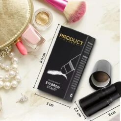 ProductPlanet Premium Wenkbrauw Stempel Set 2022 - Wenkbrauw Sjabloon - Wenkbrauwstempel - Brow Stamp - 10 Sjablonen - Borsteltje - Mesje - Herbruikbaar - Waterdicht - Cadeau Voor Haar - Donker Bruin -Bekend Cosmetica Winkel 1200x1200 1691