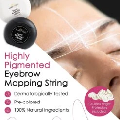 Marie-José & Co Brow Mapping String Set - Zwart & Witte Draad + 10 Vingerbeschermers - Perfect Wenkbrauwen Aftekenen Met Voorgekleurde Draad - Alternatief Voor Wenkbrauwsjablonen -Bekend Cosmetica Winkel 1200x1200 1705