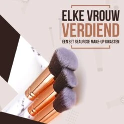 Luxe Make Up Kwasten Set - Make Up Brush - Oogschaduw – Beauty - Foundation Kwast - Poederkwast - Brush - Make Up - Cosmetica - Kwasten Set – Make Up Etui - Make Up Penselen Set – Make Up Set -Bekend Cosmetica Winkel 1200x1200 1767