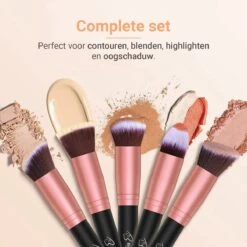 Bestope Make Up Kwasten Set Met Beauty Blenders 16 Delig - Brush Set - Kwasten Reiniger - Rosé Goud -Bekend Cosmetica Winkel 1200x1200 1808