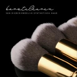 Evvie Set Van 10 Make-up Kwasten Kabuki - Wit-Goud -Bekend Cosmetica Winkel 1200x1200 1830