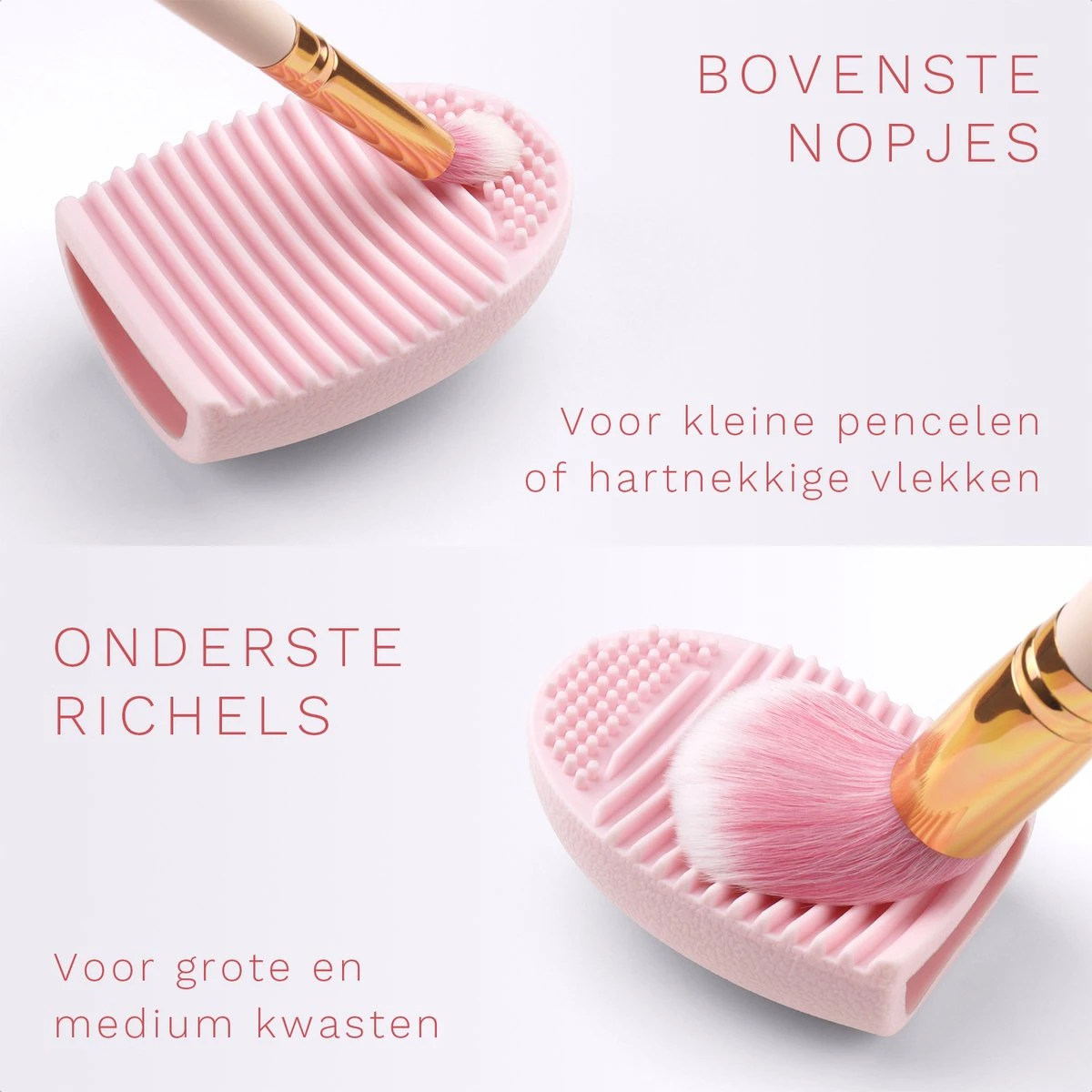 Make Up Kwasten Reiniger - Brush Cleaner - Roze 4 Make Up Kwasten Reiniger - Brush Cleaner - Roze - Afbeelding 2
