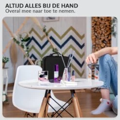 Cosmetica Koffer - Make-up Koffer Met Verstelbare Vakken - Visagie En Nagelstyliste Beauty Koffer - 26x23x9CM -Bekend Cosmetica Winkel 1200x1200 1971