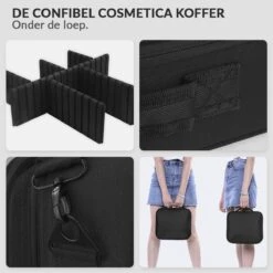 Cosmetica Koffer - Make-up Koffer Met Verstelbare Vakken - Visagie En Nagelstyliste Beauty Koffer - 26x23x9CM -Bekend Cosmetica Winkel 1200x1200 1974