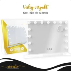 Novalie Hollywood Spiegel Met Verlichting - 65 Cm X 50 Cm - Make Up Spiegel Met Led Lampen – Visagie – Dimbaar / 3 Lichtstanden – Voor Hem / Haar Cadeau – 10x Vergroting – Met Tru-Daylight Verlichting – Wit 20 Novalie Hollywood Spiegel Met Verlichting - 65 Cm X 50 Cm - Make Up Spiegel Met Led Lampen – Visagie – Dimbaar / 3 Lichtstanden – Voor Hem / Haar Cadeau – 10x Vergroting – Met Tru-Daylight Verlichting – Wit -Bekend Cosmetica Winkel 1200x1200 1978
