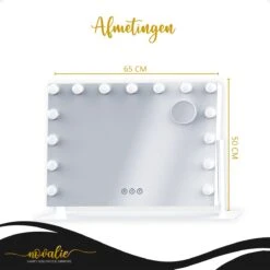 Novalie Hollywood Spiegel Met Verlichting - 65 Cm X 50 Cm - Make Up Spiegel Met Led Lampen – Visagie – Dimbaar / 3 Lichtstanden – Voor Hem / Haar Cadeau – 10x Vergroting – Met Tru-Daylight Verlichting – Wit 28 Novalie Hollywood Spiegel Met Verlichting - 65 Cm X 50 Cm - Make Up Spiegel Met Led Lampen – Visagie – Dimbaar / 3 Lichtstanden – Voor Hem / Haar Cadeau – 10x Vergroting – Met Tru-Daylight Verlichting – Wit -Bekend Cosmetica Winkel 1200x1200 1985