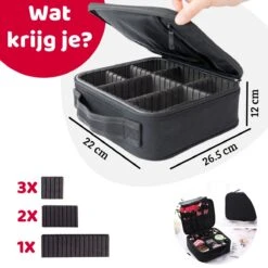 Mmoods Make-up Koffer – Make Up Tas Reizen – Makeup Organizer Verstelbaar -Beautycase Waterdicht – Make-up Tasje Voor Onderweg – Toilettas Voor Cosmetica Zwart 15 Mmoods Make-up Koffer – Make Up Tas Reizen – Makeup Organizer Verstelbaar -Beautycase Waterdicht – Make-up Tasje Voor Onderweg – Toilettas Voor Cosmetica Zwart -Bekend Cosmetica Winkel 1200x1200 2008