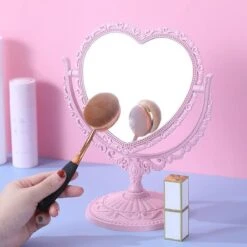 Kawaii Roze Makeup Spiegel - Hart Spiegel - Dubbelzijdig - Makeup Mirror -Bekend Cosmetica Winkel 1200x1200 2069