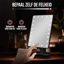 Strex Make Up Spiegel Met LED Verlichting - 3 Verlichtingsmodus - 1/10x Vergroting - 360° Verstelbaar -Bekend Cosmetica Winkel 1200x1200 2080