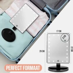 Strex Make Up Spiegel Met LED Verlichting - 3 Verlichtingsmodus - 1/10x Vergroting - 360° Verstelbaar -Bekend Cosmetica Winkel 1200x1200 2081