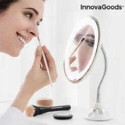 Innovagoods Led Vergrotende Spiegel Met Flexibele Arm En Zuignap Mizoom - Spiegel Met Verlichting - Spiegel - Spiegel Met Zuignap - Spiegel Met Verlichting - Badkamerspiegel Met Led Verlichting - Spiegel Met Verlichting Make Up - Spiegel Met Licht -Bekend Cosmetica Winkel 1200x1200 2104