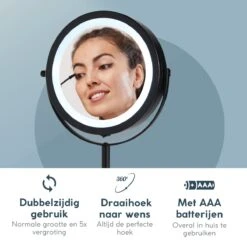 DAY Make-up Spiegel Met Verlichting - LED - 360° Draaibaar - Dubbelzijdig - 5x Vergroting - Scheerspiegel -Bekend Cosmetica Winkel 1200x1200 2116