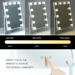 Bright Beauty Vanity Hollywood Make Up Spiegel Met Verlichting - Wit - Dimbaar Met Drie Lichtstanden 9 Bright Beauty Vanity Hollywood Make Up Spiegel Met Verlichting - Wit - Dimbaar Met Drie Lichtstanden -Bekend Cosmetica Winkel 1200x1200 2163