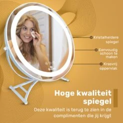 Great's® Make Up Spiegel Met LED Verlichting- ⌀ 40cm - Visagie Spiegel Rond - Extra Close Up Spiegeltje 10x - Wit 12 Great's® Make Up Spiegel Met LED Verlichting- ⌀ 40cm - Visagie Spiegel Rond - Extra Close Up Spiegeltje 10x - Wit -Bekend Cosmetica Winkel 1200x1200 2199