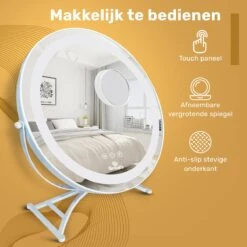 Great's® Make Up Spiegel Met LED Verlichting- ⌀ 40cm - Visagie Spiegel Rond - Extra Close Up Spiegeltje 10x - Wit 16 Great's® Make Up Spiegel Met LED Verlichting- ⌀ 40cm - Visagie Spiegel Rond - Extra Close Up Spiegeltje 10x - Wit -Bekend Cosmetica Winkel 1200x1200 2201
