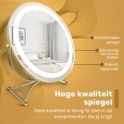Great's® Make Up Spiegel Met LED Verlichting - ⌀ 40cm - Visagie Spiegel Rond - Extra Close Up Spiegeltje 10x - Goud 14 Great's® Make Up Spiegel Met LED Verlichting - ⌀ 40cm - Visagie Spiegel Rond - Extra Close Up Spiegeltje 10x - Goud -Bekend Cosmetica Winkel 1200x1200 2205