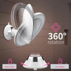 Vergroot Make Up En Scheer Spiegel Met LED Verlichting - 10x Vegroting En Natuurlijk Licht Voor Cosmetica/Scheren/Epileren - 360° Graden Verstelbare Zuignap En Wandbevestiging - Badkamer/Douche/Slaapkamer - Rond – Wit 13 Vergroot Make Up En Scheer Spiegel Met LED Verlichting - 10x Vegroting En Natuurlijk Licht Voor Cosmetica/Scheren/Epileren - 360° Graden Verstelbare Zuignap En Wandbevestiging - Badkamer/Douche/Slaapkamer - Rond – Wit -Bekend Cosmetica Winkel 1200x1200 2242