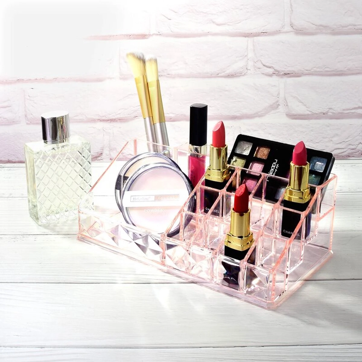 A&K 2in1 Make-up Organizer - 4 Lades Cosmetica Opbergdoos - Kaptafel - Roze 7 A&K 2in1 Make-up Organizer - 4 Lades Cosmetica Opbergdoos - Kaptafel - Roze - Afbeelding 5