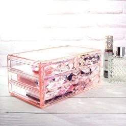 A&K 2in1 Make-up Organizer - 4 Lades Cosmetica Opbergdoos - Kaptafel - Roze 21 A&K 2in1 Make-up Organizer - 4 Lades Cosmetica Opbergdoos - Kaptafel - Roze -Bekend Cosmetica Winkel 1200x1200 2285
