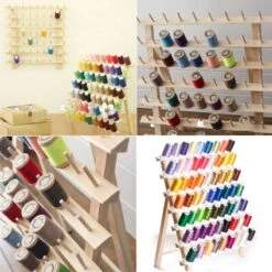 Merkloos Houten Naaigaren Rek - 60 Houders Voor Garen - Voor Naaien & Borduren - Opbergrek Staand - 60 Pinnen - Houder - Organizer - Hout -Bekend Cosmetica Winkel 1200x1200 2287