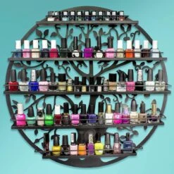 Confibel Nagellak Houder - Nagellak Flesjes Organizer - Essentiële Oliën Organizer - Rek Voor Flesjes - Wanddecoratie - Zwart -Bekend Cosmetica Winkel 1200x1200 2305