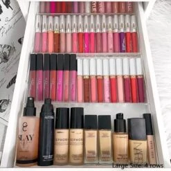 Jumanah® Collections "Sorted" Large Foundation Tray - Make Up Organizer - Ladeverdeler - Lade Organizer - Transparant - Acryl - Kunststof - Ikea Alex 5 Ladeblok -Bekend Cosmetica Winkel 1200x1200 2363