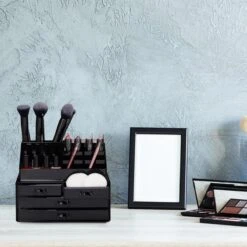 A&K 2in1 Make-up Organizer - 4 Lades Cosmetica Opbergdoos - Kaptafel - Zwart -Bekend Cosmetica Winkel 1200x1200 2373