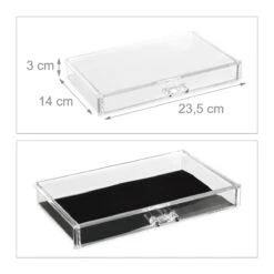 Relaxdays Make-up Organizer Klein - Stapelbaar - Sieradendoosje - Cosmetica - Opbergbox - Doorzichtig -Bekend Cosmetica Winkel 1200x1200 2404