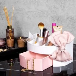 Springos Make Up Organizer - Meerdere Vakken - Lade Kast - Wit/Roze -Bekend Cosmetica Winkel 1200x1200 2411
