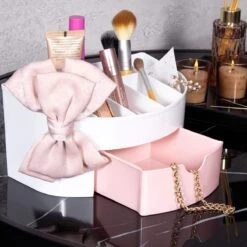 Springos Make Up Organizer - Meerdere Vakken - Lade Kast - Wit/Roze -Bekend Cosmetica Winkel 1200x1200 2412