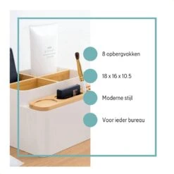 LYVION Make-up En Bureau Organizer - Kunststof En Bamboe -Bekend Cosmetica Winkel 1200x1200 2434