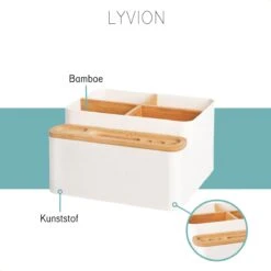 LYVION Make-up En Bureau Organizer - Kunststof En Bamboe -Bekend Cosmetica Winkel 1200x1200 2435