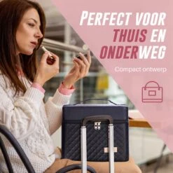 Make Up Koffer En Organizer - Beautycase Met Spiegel - Dames - Cosmetica En Visagie - Zwart -Bekend Cosmetica Winkel 1200x1200 2467