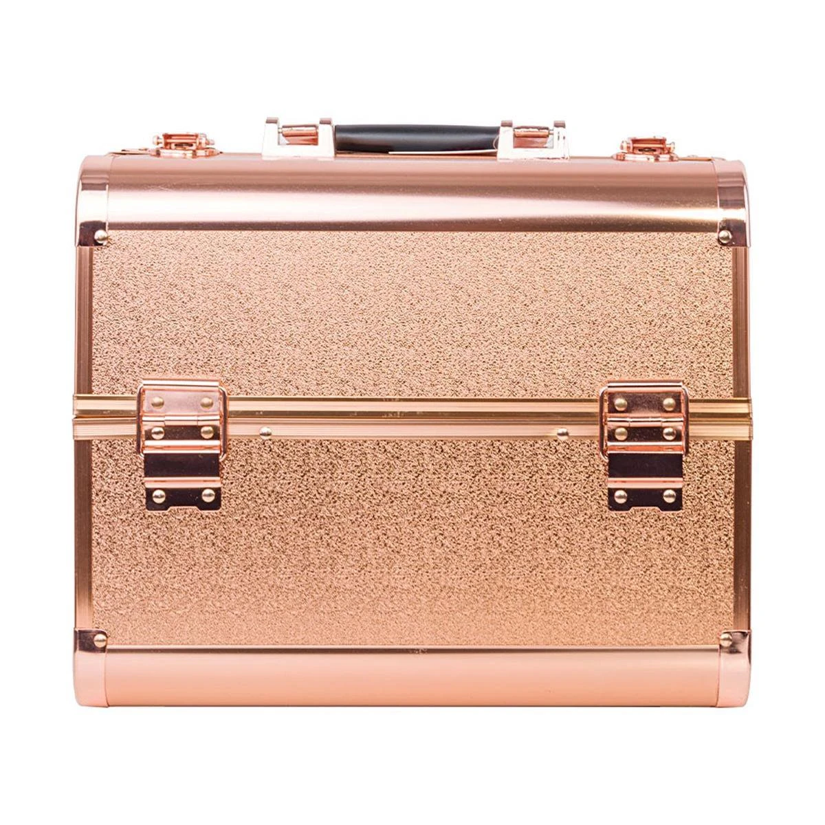 Aluminium Koffer Rosé Gold Met Opbergvakken 6 Aluminium Koffer Rosé Gold Met Opbergvakken - Afbeelding 4