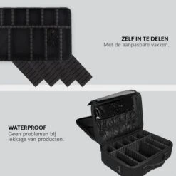 Cosmetica Koffer - Make-up Koffer Met Verstelbare Vakken - Visagie En Nagelstyliste Beauty Koffer - 37x27x13CM -Bekend Cosmetica Winkel 1200x1200 2490