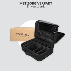 Cosmetica Koffer - Make-up Koffer Met Verstelbare Vakken - Visagie En Nagelstyliste Beauty Koffer - 37x27x13CM -Bekend Cosmetica Winkel 1200x1200 2492
