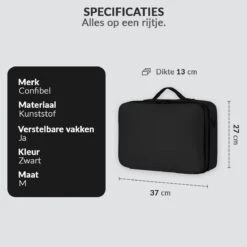 Cosmetica Koffer - Make-up Koffer Met Verstelbare Vakken - Visagie En Nagelstyliste Beauty Koffer - 37x27x13CM -Bekend Cosmetica Winkel 1200x1200 2494