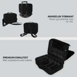 Cosmetica Koffer - Make-up Koffer Met Verstelbare Vakken - Visagie En Nagelstyliste Beauty Koffer - 37x27x13CM -Bekend Cosmetica Winkel 1200x1200 2495