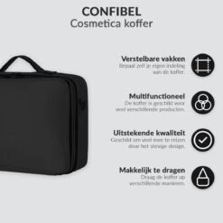 Cosmetica Koffer - Make-up Koffer Met Verstelbare Vakken - Visagie En Nagelstyliste Beauty Koffer - 40x30x14CM -Bekend Cosmetica Winkel 1200x1200 2531
