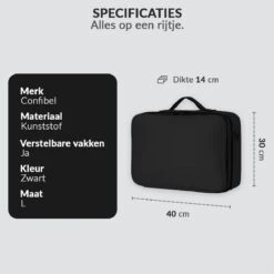 Cosmetica Koffer - Make-up Koffer Met Verstelbare Vakken - Visagie En Nagelstyliste Beauty Koffer - 40x30x14CM -Bekend Cosmetica Winkel 1200x1200 2534