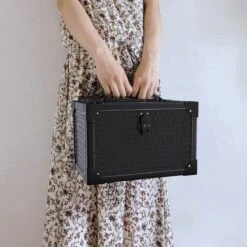 Make Up Koffer- Make Up Organizer- Beautycase -zwart -Make-upkoffer- Multifunctionele Koffer- Make-upkoffer- Sieradenkoffer- Kapperskoffer- Afneembare Schouderriem- Klassieke Zwarte Beautycase -Bekend Cosmetica Winkel 1200x1200 2595