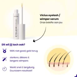 Wimperserum Van Vicius - Eyelash Serum Voor Wimper Groei - Vollere En Langere Wimpers - 5ML -Bekend Cosmetica Winkel 1200x1200 519