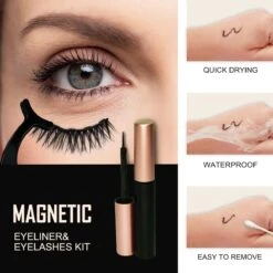 24 Magnetische Wimpers Met Eyelinerkit / 12 Paar- Herbruikbare Magnetische Wimpers - Natuurlijk Ogende Wimperspakket, 2 Buizen Magnetische Eyeliner, 3D Magnetische Nepwimperskit Met Wimperpincet - Magnetische Wimpers -Bekend Cosmetica Winkel 1200x1200 676