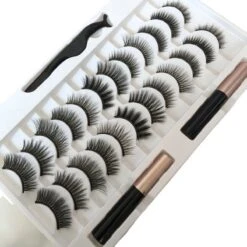24 Magnetische Wimpers Met Eyelinerkit / 12 Paar- Herbruikbare Magnetische Wimpers - Natuurlijk Ogende Wimperspakket, 2 Buizen Magnetische Eyeliner, 3D Magnetische Nepwimperskit Met Wimperpincet - Magnetische Wimpers -Bekend Cosmetica Winkel 1200x1200 677