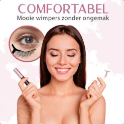 Magnetische Wimpers Met Eyeliner Set - Magnetic Lashes - Magneet - 10 Sets Nepwimpers Met 2 Eyeliners En 1 Applicator - Zwart -Bekend Cosmetica Winkel 1200x1200 690