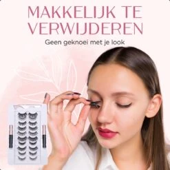 Magnetische Wimpers Met Eyeliner Set - Magnetic Lashes - Magneet - 10 Sets Nepwimpers Met 2 Eyeliners En 1 Applicator - Zwart -Bekend Cosmetica Winkel 1200x1200 691