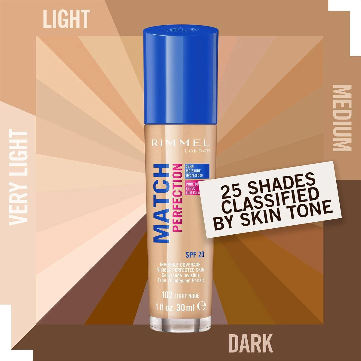 Rimmel London Match Perfection Foundation 102 Light Nude 5 Rimmel London Match Perfection Foundation 102 Light Nude - Afbeelding 3