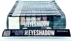 D'Donna - Oogschaduw Palette - Space Gris - Met Lange Applicator - 8 Kleuren: Wit / Grijs / Zilver / Zwart - 1 Doosje Met 10 Gram Inhoud -Bekend Cosmetica Winkel 1200x675